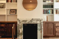 Boerum Hill Townhouse Brightens Marble Mantel New Kitchen Built-ins
