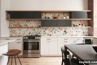 Terrazzo Transforms Park Slope Kitchen with Graphic Impact