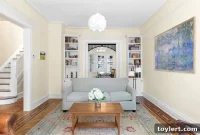 Bay Ridge Brick Row House Boasting Built-Ins, Coffered Ceiling, and a Beautifully Landscaped Yard $1.25 Million