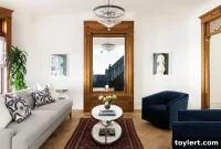 Blue Dominates Newly Renovated Park Slope Townhouse Decor