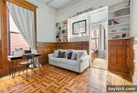 Park Slope Chiclet Mansion: Compact Unit with Basketweave Floors, Built-ins, 625K
