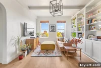 Spacious Flatbush Prewar Lists for $1.195M with Built-in Bookshelves and Dual Baths