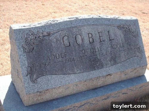 Brooklyn's Sausage King: The Ongoing Ramble 2 Historic Gobel family gravestone, symbolizing a legacy of entrepreneurship and community in early 20th-century Brooklyn, New York.