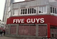 Papered Panes at Fulton Street Five Guys