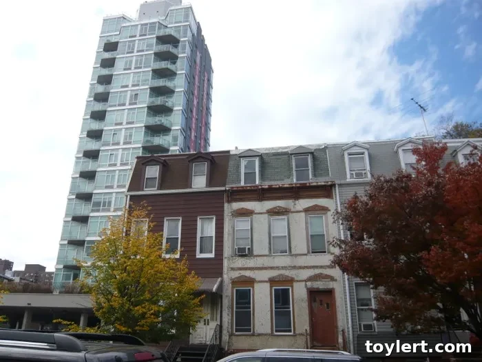 Friday Finds 2 High-rise buildings defining an urban skyline, reflecting modern development and growth in Brooklyn.