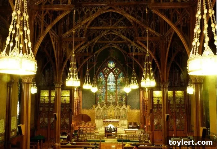 Troy's Walkabout Heavenly Horizon 2 The impressive facade of St. Paul's Episcopal Church in Troy, New York, a historic example of American Gothic Revival architecture.