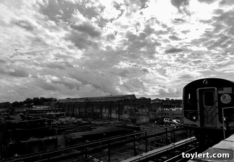 East New York's Dynamic Urban Landscape East New York cityscape with historic buildings, illustrating urban development and community life.