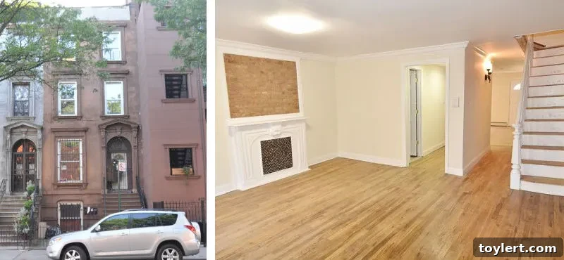 Spotlight Rental: 402 Franklin Avenue 2 Stunning renovated garden duplex facade and entrance at 402 Franklin Avenue in Bed Stuy, Brooklyn