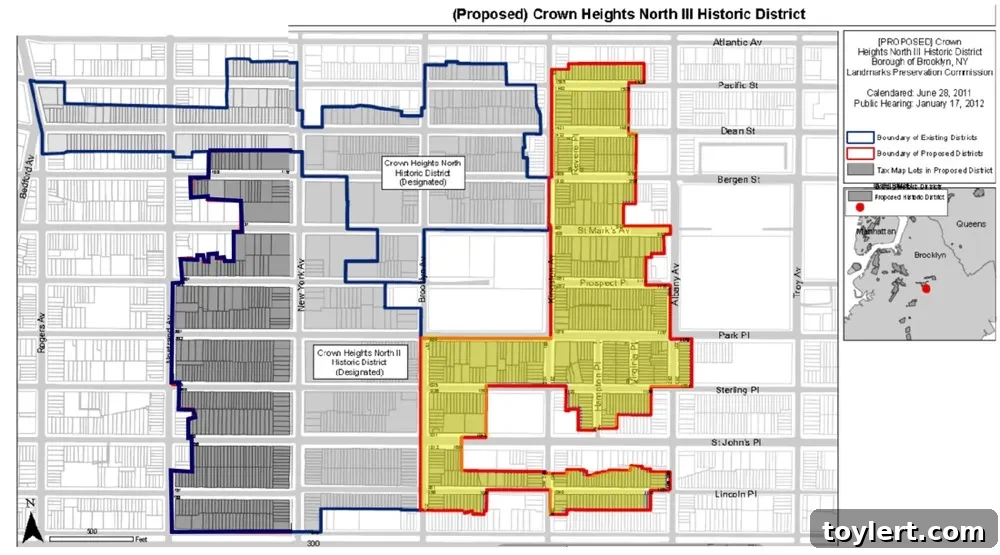 Crown Heights North III Historic District Map - March 2015