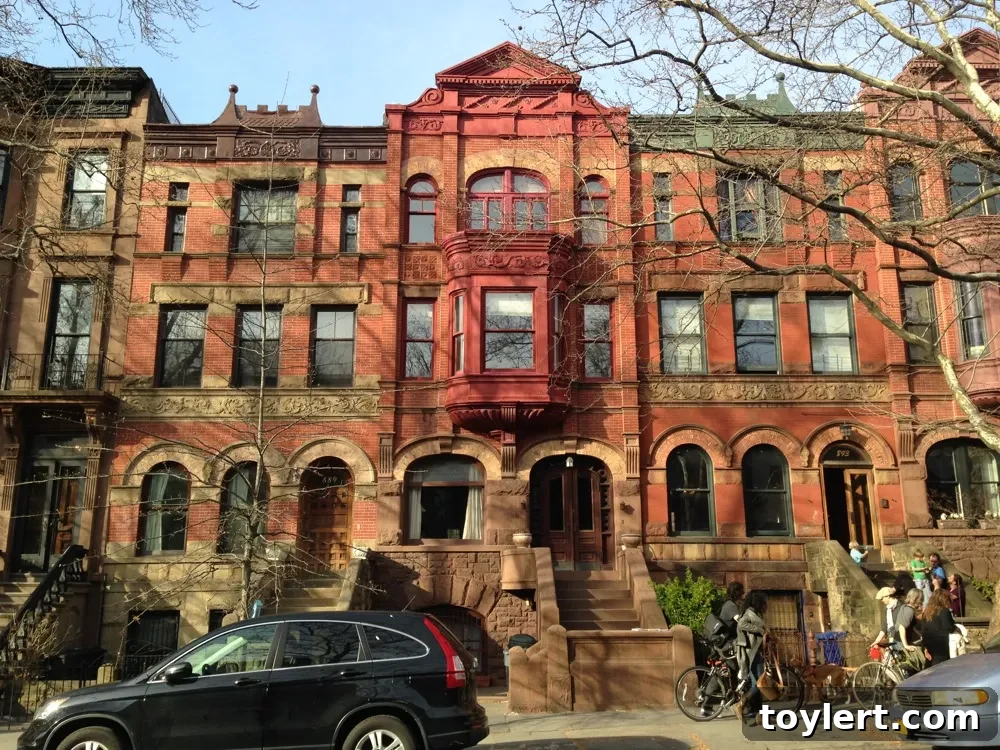 Closing Bell: Six Panels Charting Preservation's Path in Brooklyn and Beyond 2 Historic buildings lining Union Street in Park Slope, Brooklyn, reflecting the area's preserved architectural charm.