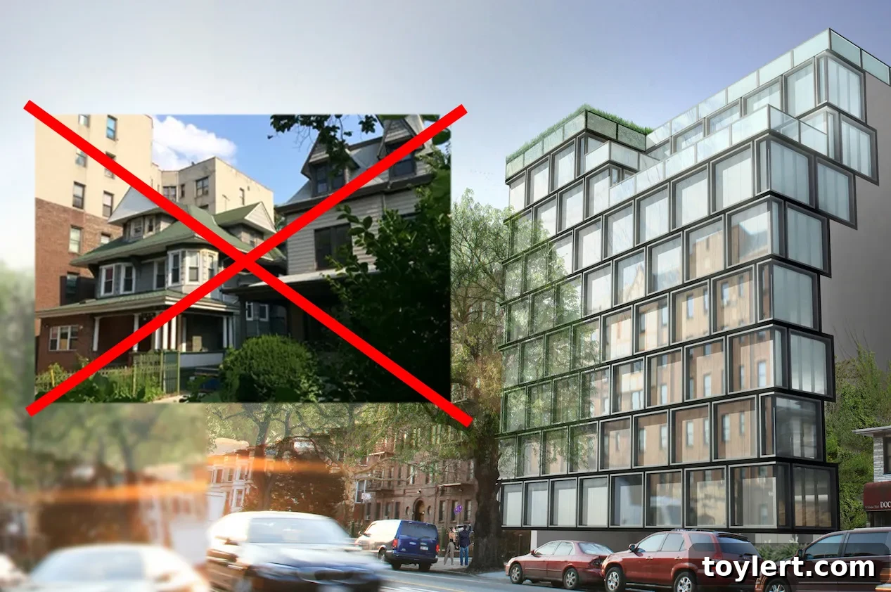Flatbush Loses Two More Victorian Gems to Development 2 Proposed modern apartment building replacing historic Victorian homes at 88-92 Linden Boulevard in Flatbush, Brooklyn