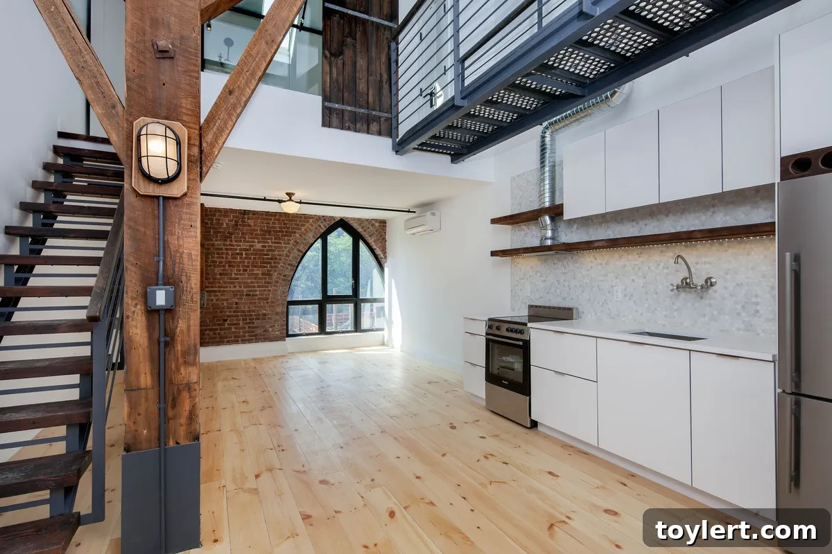 Daily Rental Spotlight Williamsburg Church Reimagined With Cast Iron and Reclaimed Wood 2 spire-1-080615