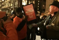 Housing Justice Activists Confront Developers at Yale Club Soiree