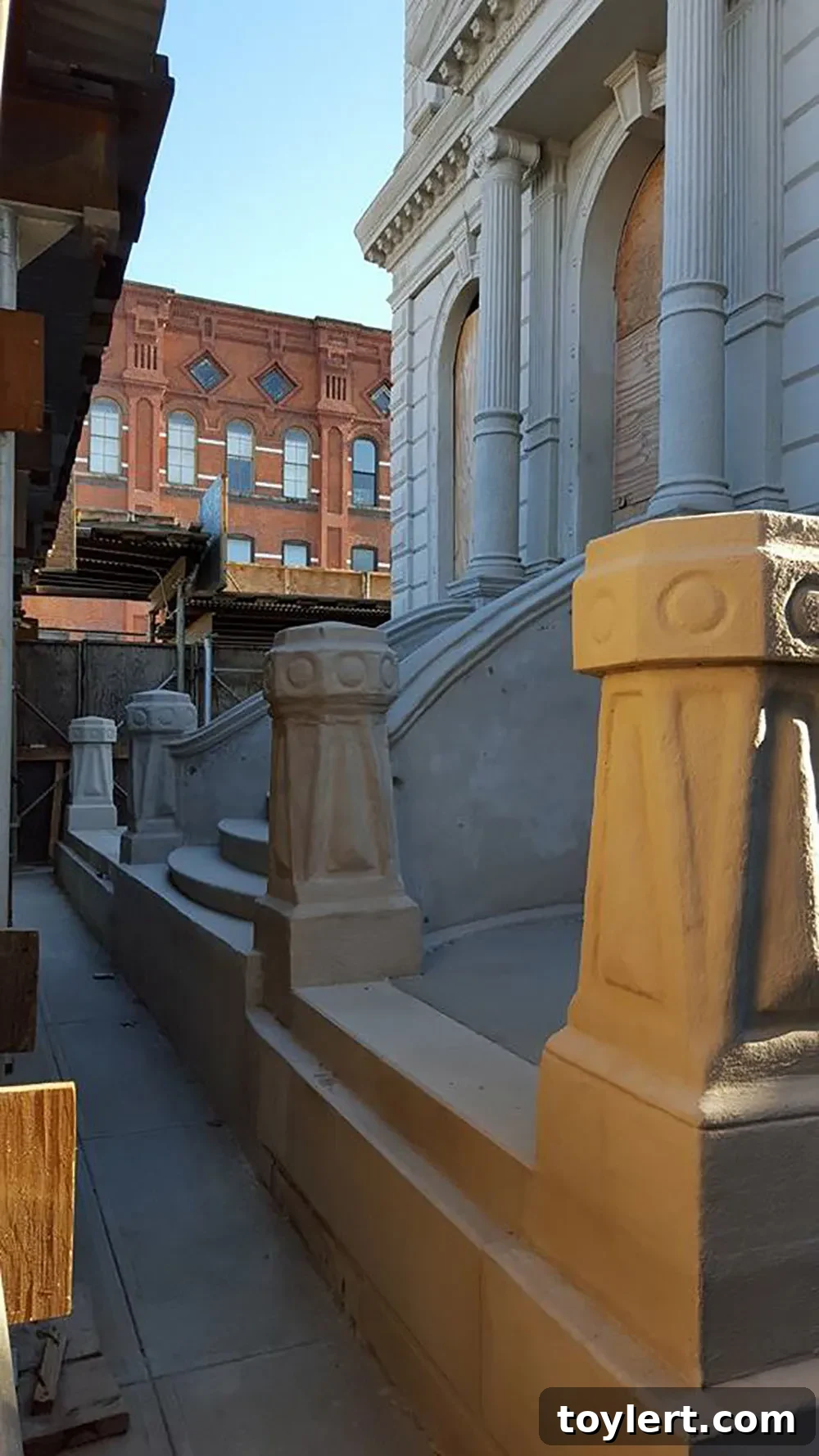 Gowanus' Mysterious Coignet Building Reveals a Whiter Shade 3 Coignet Stone Facade - Before Restoration
