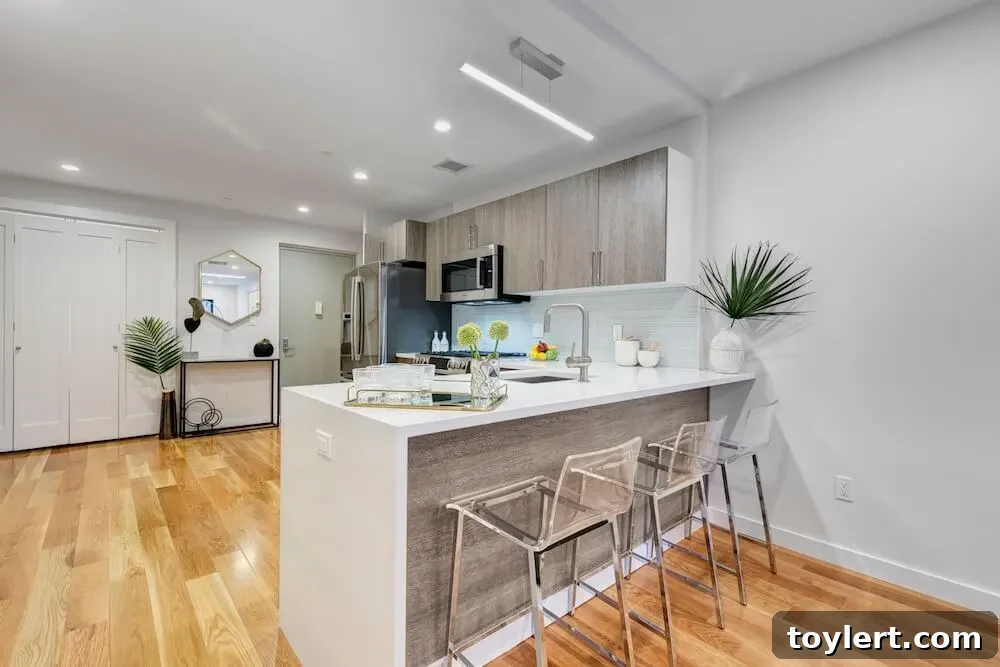 Exterior view of The Verona Condominium in Astoria, Queens, a modern brick-faced building