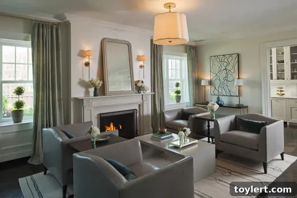 Elegant Brooklyn interior design ideas featuring neutral paint colors and classic furnishings, perfect for a historic brownstone