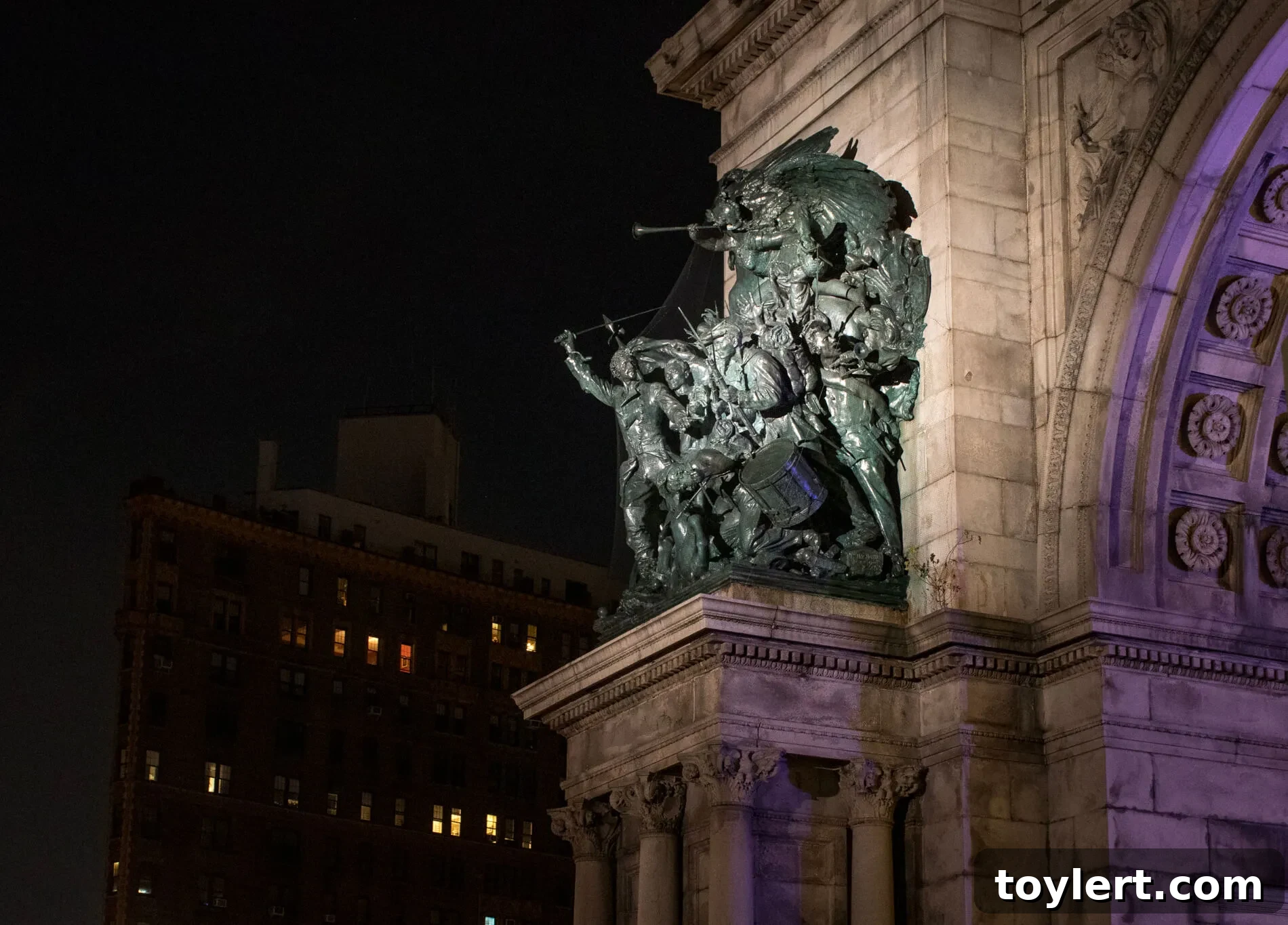 grand army plaza memorial arch new lighting test