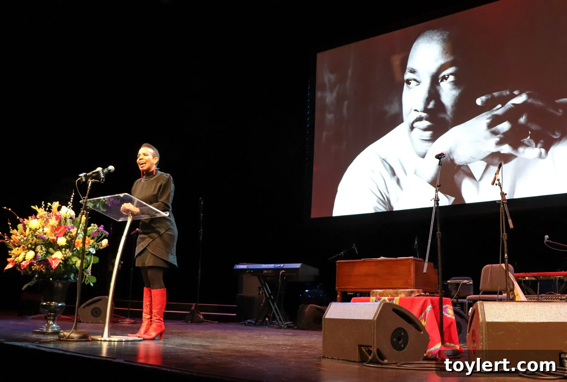 Council Member Laurie Cumbo participates in the inspiring Martin Luther King Jr. Day celebration at BAM in 2018, underscoring significant community and civic engagement in honoring Dr. King's transformative legacy.