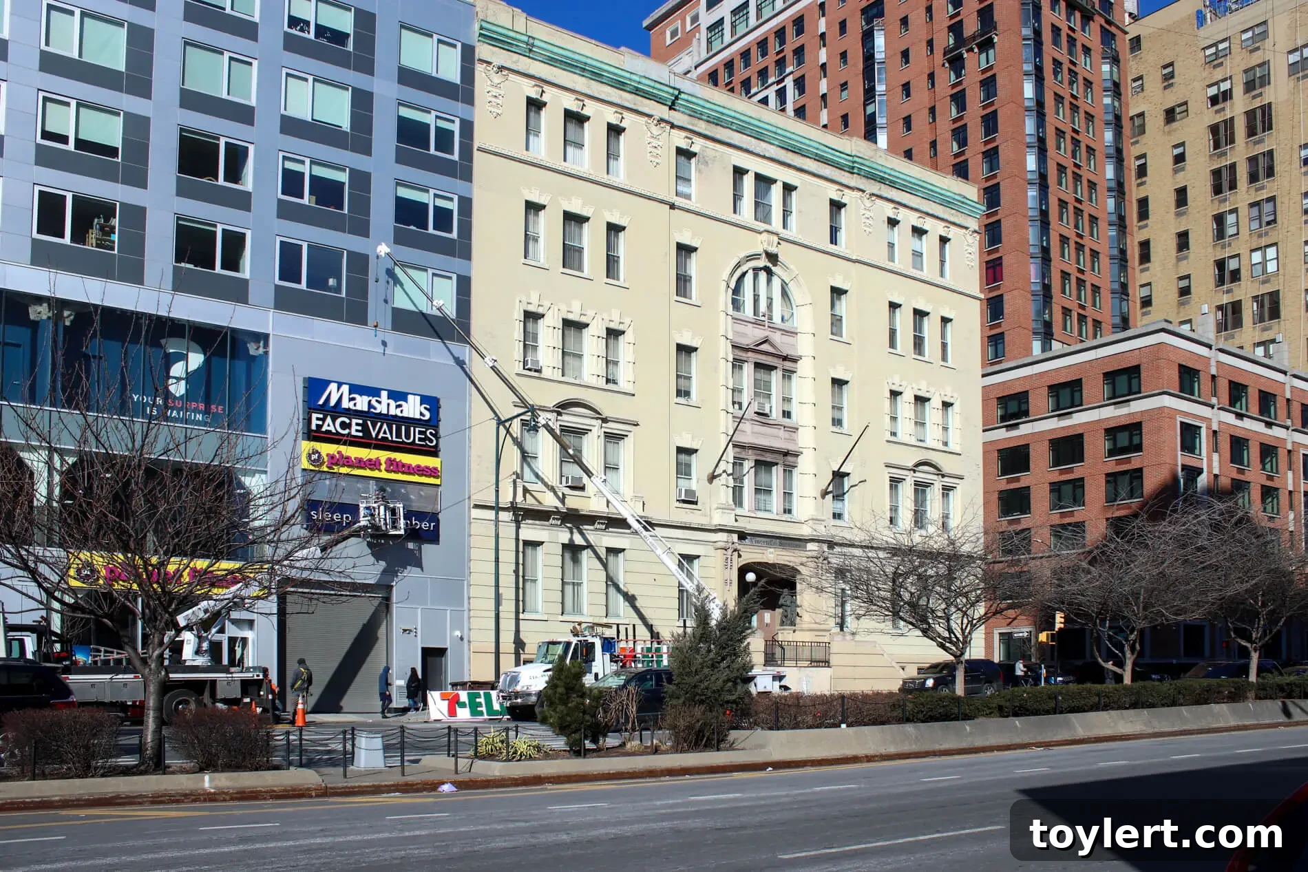 Exterior of 66 Boerum Place, a historic building in Downtown Brooklyn