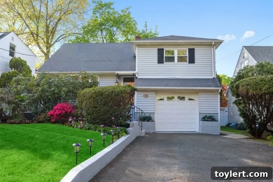 Scenic view of a charming Westchester home with a lush green lawn, representing attractive real estate options for those moving from NYC.