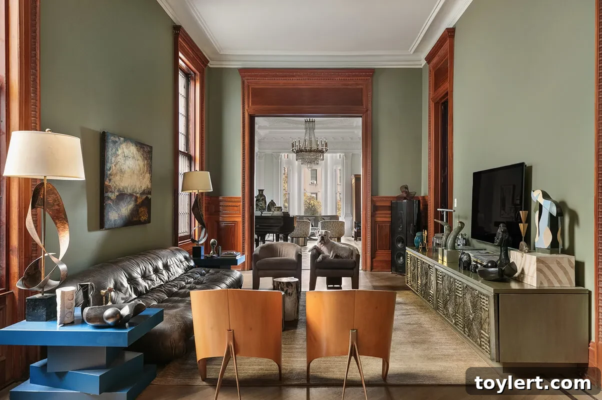 The Pfizer Mansion at 280 Washington Avenue, a historic Queen Anne brownstone in Brooklyn's Clinton Hill Historic District