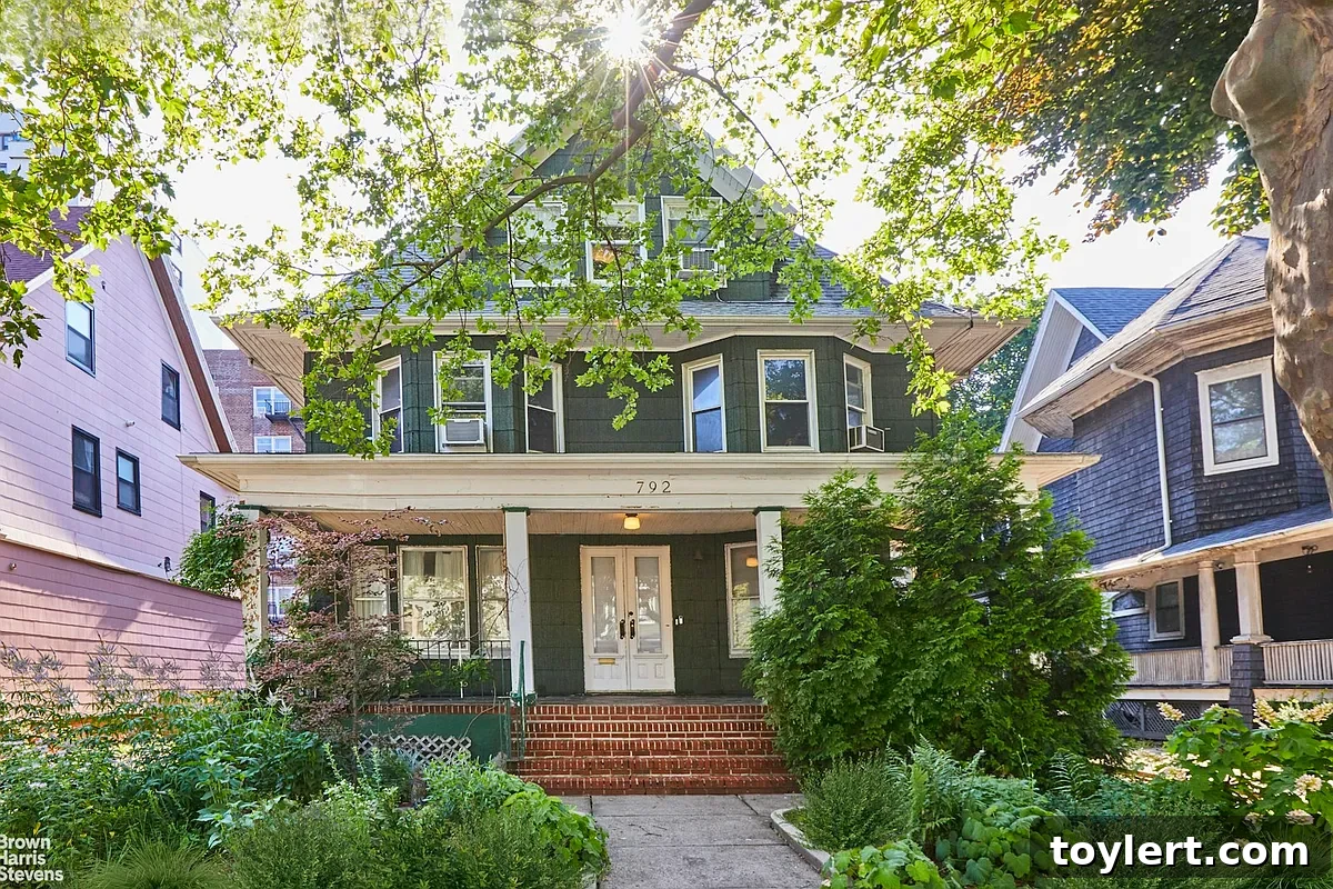 Classic standalone Victorian house with an inviting porch and well-maintained garden in South Midwood