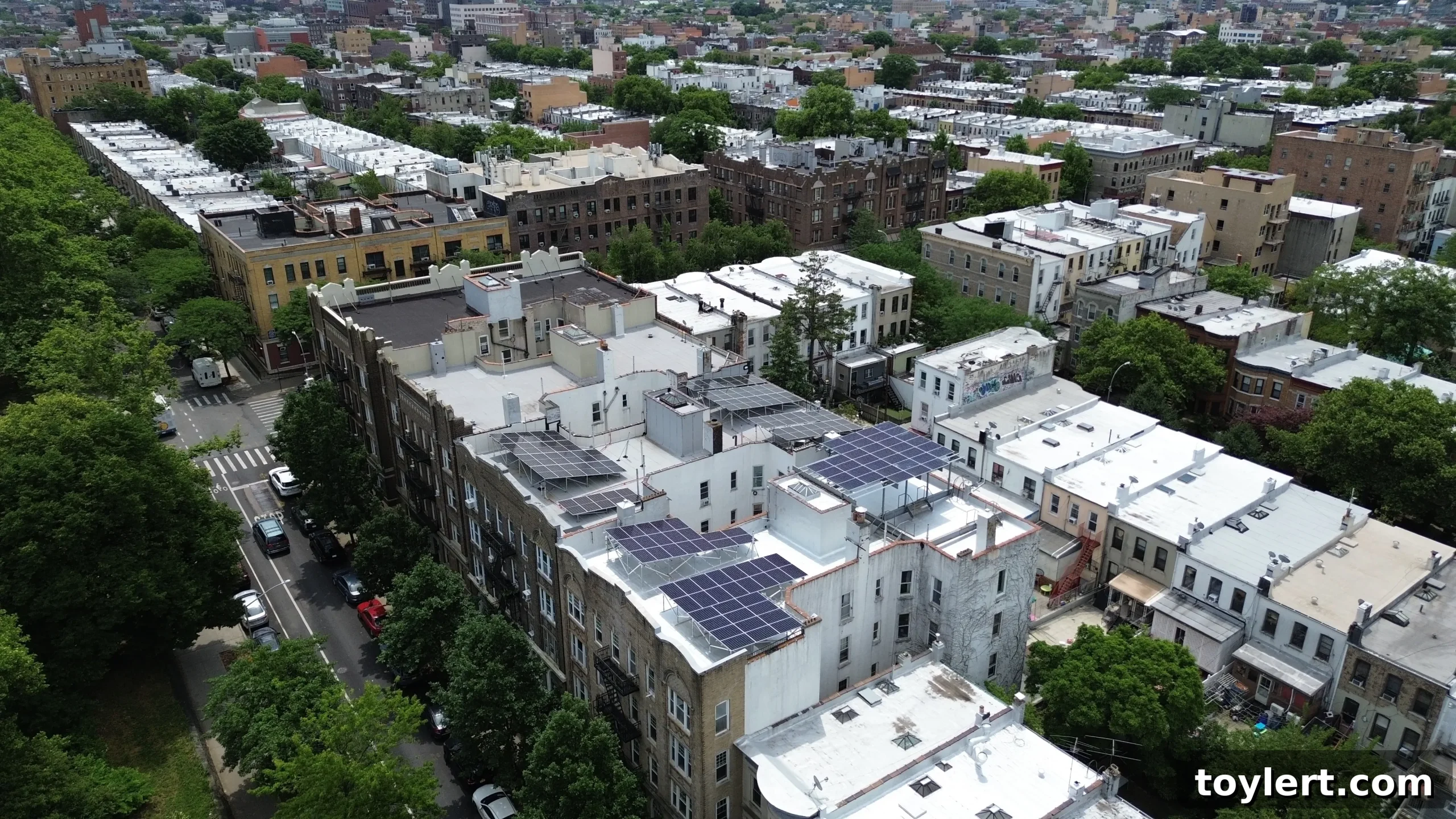 brooklyn rooftops with solar panels