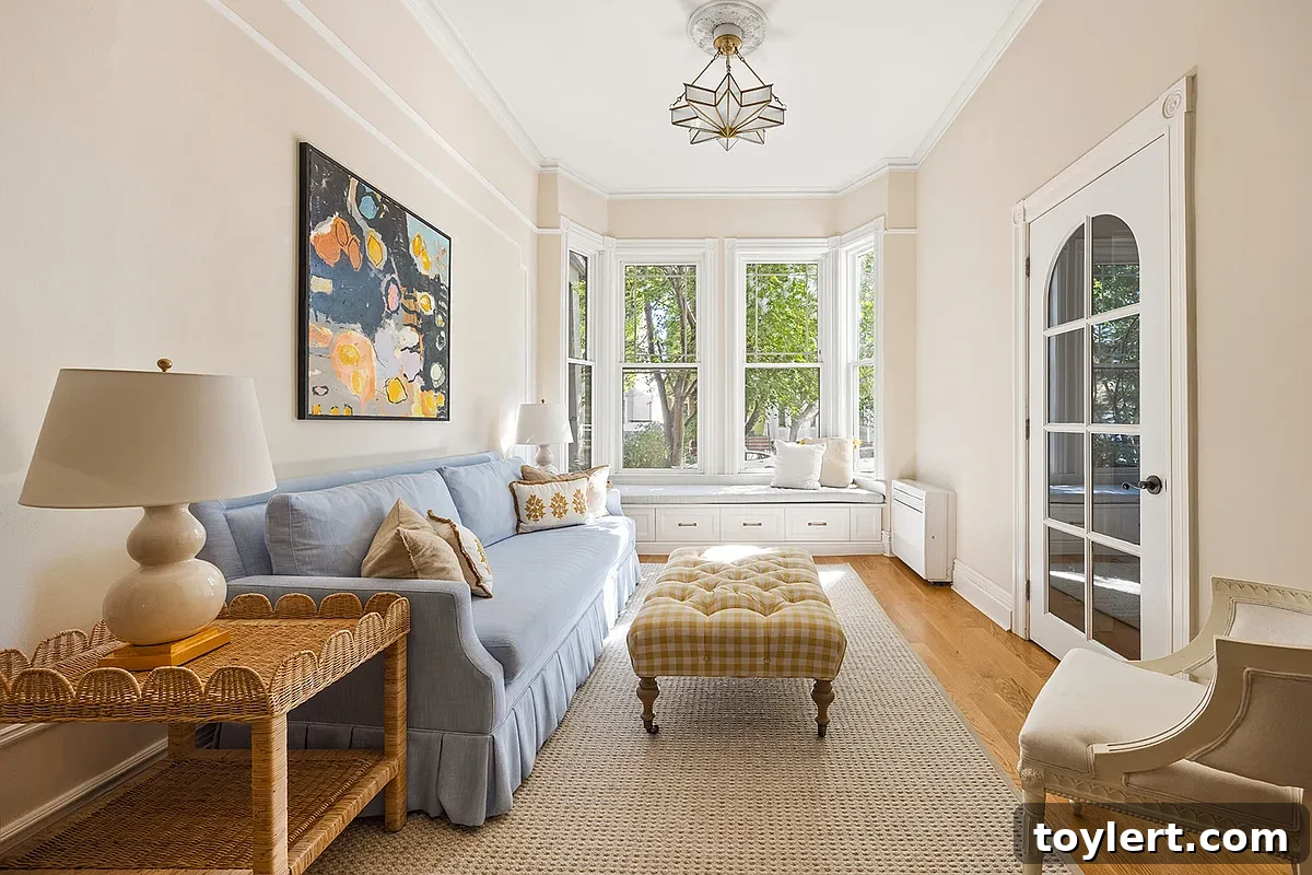 Sunset Park Brownstone: Discover Value From $1.389 Million 3 Cozy living room with warm wood floors, ready for personal touches.