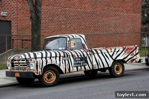 car Classic car parked on a tree-lined street in Brooklyn